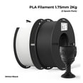 thumbnail image 2 of PLA Filament 1.75mm PLA 3D Printer Filament, 2kg Fit Most FDM Printer White And Black Value Pack 2 Spools Pack ,Smoother Printing Experience, 2 of 5