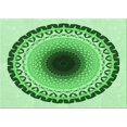 thumbnail image 1 of Ahgly Tapis Rectangulaire Lavable en Machine Intérieur Vert Jade Transitionnel, 4 Pieds x 6 Pieds, 1 of 7