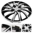 thumbnail image 2 of LOVEVER 14” Wheel Covers & Hub Caps Polypropylene Silver Black, 2 of 5