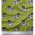 thumbnail image 1 of Soimoi Poly Georgette Fabric Basset Hound Dog Print Sewing Fabric Yard 52 Inch Wide, 1 of 3