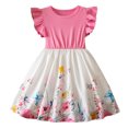 thumbnail image 2 of LOVZFMLL Robe pour Enfant 3-8 Ans, Mode, Couleur Unie, Paillettes, Fermeture Éclair, Manches Courtes, Col Rond, 2 of 9