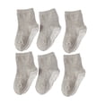 thumbnail image 4 of 6 Pieces Kids Stockings Socks with Nice Elasticity Comfortable Wearing Simple Style Good Craftsmanship Hose Keep Crawing medium gray 14-16, 4 of 6