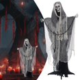 thumbnail image 1 of ⚡ Big Sale ! Animated Halloween Decorations Halloween Decorations 63" Standing Swinging Decor Light Up Red Sound & Activated Halloween Animatronics For Home Party Indoor Outside Yard, 1 of 9