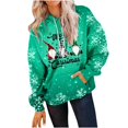 thumbnail image 2 of Qertyioot Chandail d'Hiver pour Femmes Mode Imprimé Noël, Manches Longues Col Rond Chaud Ample Tendance Tricoté, 2 of 4