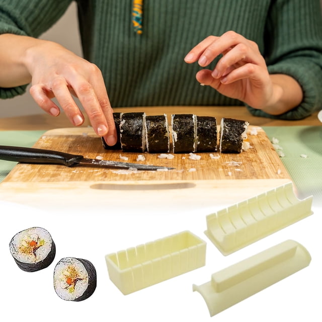 Dvkptbk Baking Mold Sushi Making Kit - Sushi Set Plastic Sushi Making Tools with Multiple Different Shapes of Sushi Rice Roll Molds - Home Sushi Tools Kitchen Gadgets