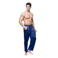 thumbnail image 4 of Tony & Candice Men's Satin Pajama Pants Long PJ Bottoms (Large, Midnight Blue), 4 of 4