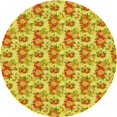 thumbnail image 1 of Ahgly Company Machine Washable Indoor Round Transitional Banana Yellow Area Rugs, 3' Round, 1 of 7