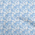 thumbnail image 1 of oneOone Georgette Viscose Medium Blue Fabric Floral Craft Projects Decor Fabric Printed By The Yard 42 Inch Wide, 1 of 4