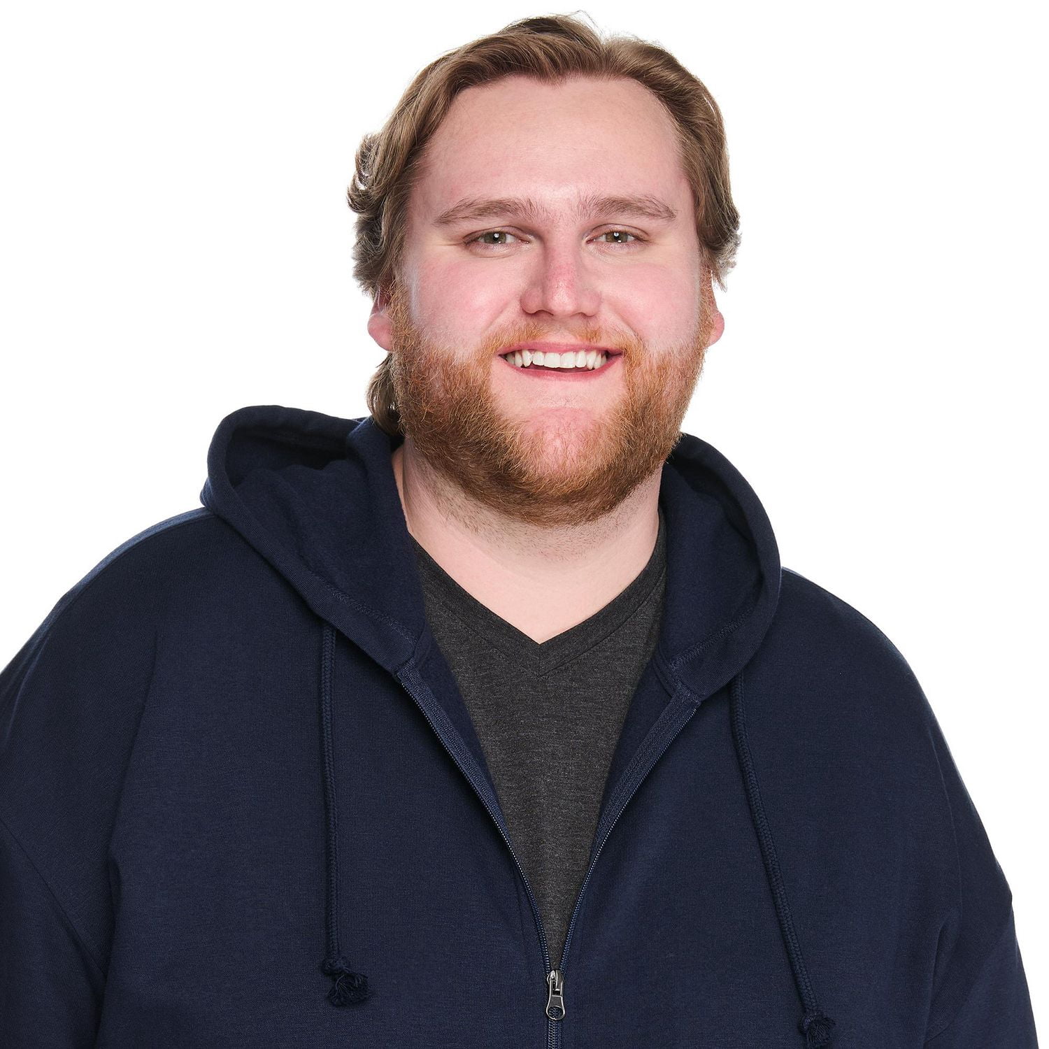 George Big Men's Full Zip Hoodie