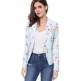 thumbnail image 1 of INSPIRE CHIC Blazer Ouvert à Revers Cranté à Manches Longues Intégrales pour Femme, 1 of 6