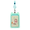 thumbnail image 1 of Porte-badge d'Identité à Oreilles de Chat Ajustable avec Lanière Rétractable, Protecteur de Carte de Nom d'Animal de Dessin Animé Mignon, Couverture Verticale Transparente, 1 of 4