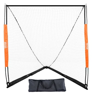 VEVOR Lacrosse Goal, 6' x 6' Lacrosse Net, Portable Lacrosse Goal with Carry Bag, Fiberglass Rod Backyard Lacrosse Training Equipment