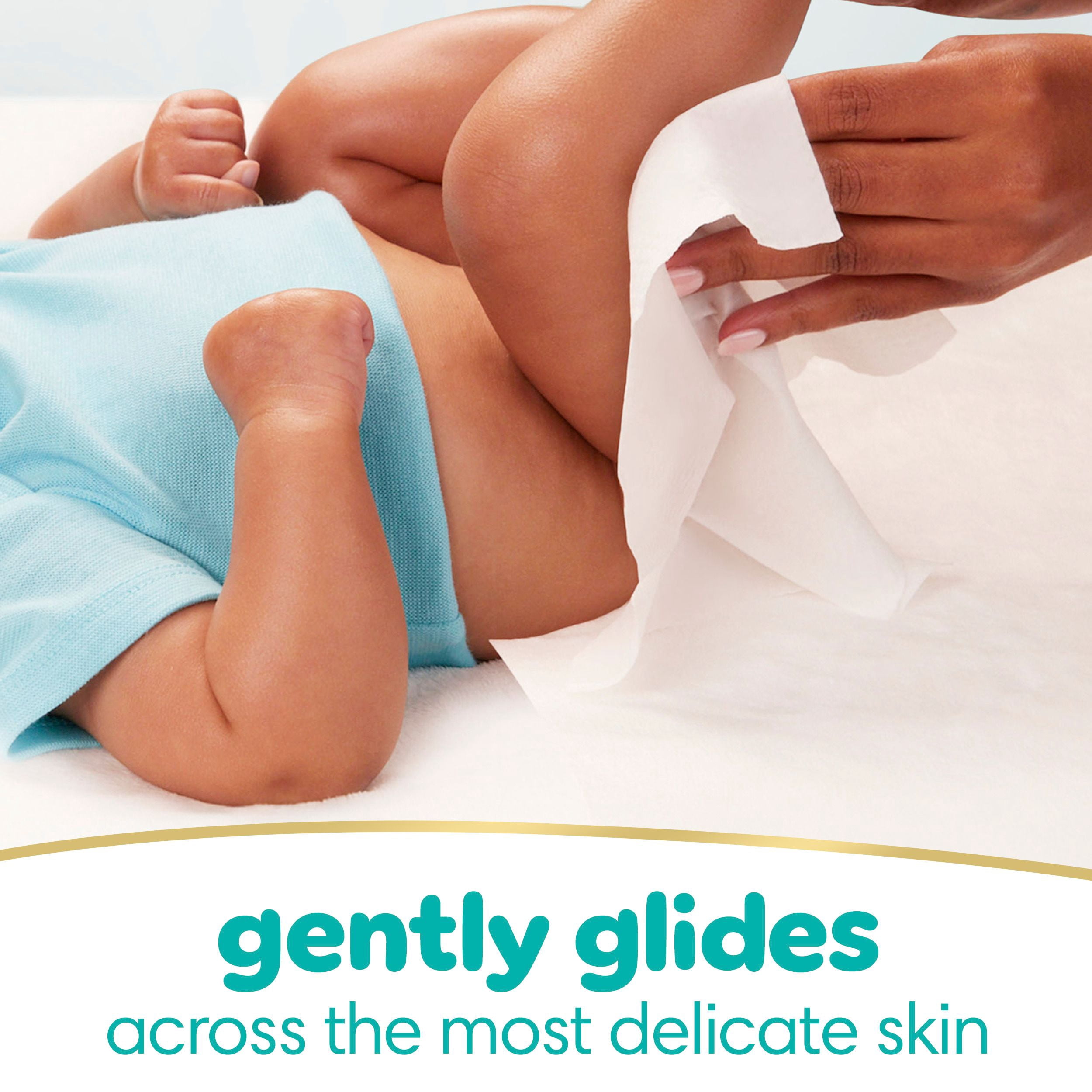 Lingettes pour bébés Pampers Sensitive, éprouvées en clinique, sans parfum, à base d’eau et hypoallergéniques, 168 lingettes pour bébés au total (2X emballages rabattables)