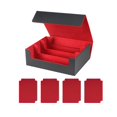 thumbnail image 3 of Bunblic 1800+Card Case Deck Box Sturdy Organizer for Basketball Cards Black Lined In Red, 3 of 8