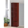 thumbnail image 2 of HODEDAH IMPORT 5 Shelve Bookcase cabinet, Mahogany, 2 of 3