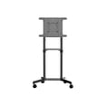 thumbnail image 2 of StarTech.com Mobile TV Cart, Portable Rolling TV Stand for 37-70" VESA Display (154lb/70kg), with Shelf & Storage Compartment, Rotate/Tilt Display, Universal TV Mount on Casters/Wheels - Mobile TV Stand w/ Casters (MBLTVSTNDEC) - Cart - for flat panel - steel - screen size: 37"-70", 2 of 6