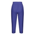 thumbnail image 4 of Yuyuzo Womens Plus Size Capris High Waisted Straight Leg Solid Color Bottom Capri Pants for Women 3/4 Slacks, 4 of 5