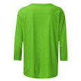 thumbnail image 4 of Timegard Womens Tops Summer Crewneck 3/4 Sleeve Comfy Solid Color Basic Tshirts Casual Loose Tops Blouses, 4 of 5