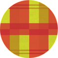 thumbnail image 1 of Ahgly Company Tapis Rond Lavable en Machine Intérieur Transitionnel Rouge, 4 Pieds Rond, 1 of 7
