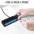 thumbnail image 4 of Wisewang Concentrateur USB 4/7 Port USB 1.1 Répartiteur de Concentrateur avec Interrupteur Marche/arrêt Noir 4 Trous 1 Ensemble, 4 of 6