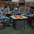 thumbnail image 4 of Patiojoy Table de Foyer au Propane Extérieur Carré de 50 000 BTU avec Housse Imperméable Roche de Lave, 4 of 8