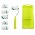 thumbnail image 4 of jifeng Mini Paint Rollers Compact Paint Roller with Tray for Door Cabinet Paintwork 8 set Green, 4 of 9