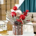 thumbnail image 4 of SuoKom Newest Artificial Mini Christmas Trees Prelit- Indoor Christmas Decorations with Lights, Small Xmas Trees Include Berry/Pinecone, Tabletop Christmas Decor, 4 of 6