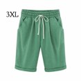 thumbnail image 1 of Short Pants Elastic Waistband Loose Shorts Woman Summer Outfits, Green, 3XL, 1 of 6