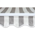 thumbnail image 3 of ALEKO Retractable Awning 12x10 Feet Fabric Replacement, Grey and White Striped Color, 3 of 4