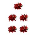thumbnail image 3 of VONKY Faux Lilium With Realistic Appearance Low Maintenance Artificial Flowers red 5Set, 3 of 6