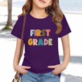 thumbnail image 2 of LIJCC Garçons Filles Premier Jour de Première Année Rentrée des Classes T-Shirt en Coton T-Shirt à Manches Courtes Haut T-Shirt à Imprimé Lettres Haut de Rentrée, 2 of 5