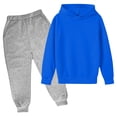 thumbnail image 2 of MeetoTime Boy's Girls's Hooded Tracksuit Pullover Sweatshirt Jogging Pants Set 2 Pieces Sweatsuit for 3-10 Years, 2 of 3