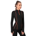 thumbnail image 4 of Women's Long Sleeve Workout Tops Zip Thumb Hole Athletic Running Sweatshirt Pullover, 4 of 6