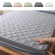 Gifts YYV Quilted Fitted Mattress Protector Deep Pocket 59.1x78.7 in Breathable Cotton Blend Non Slip Waterproof Bed Cover Hypoallergenic Machine Washable Mattress Pad