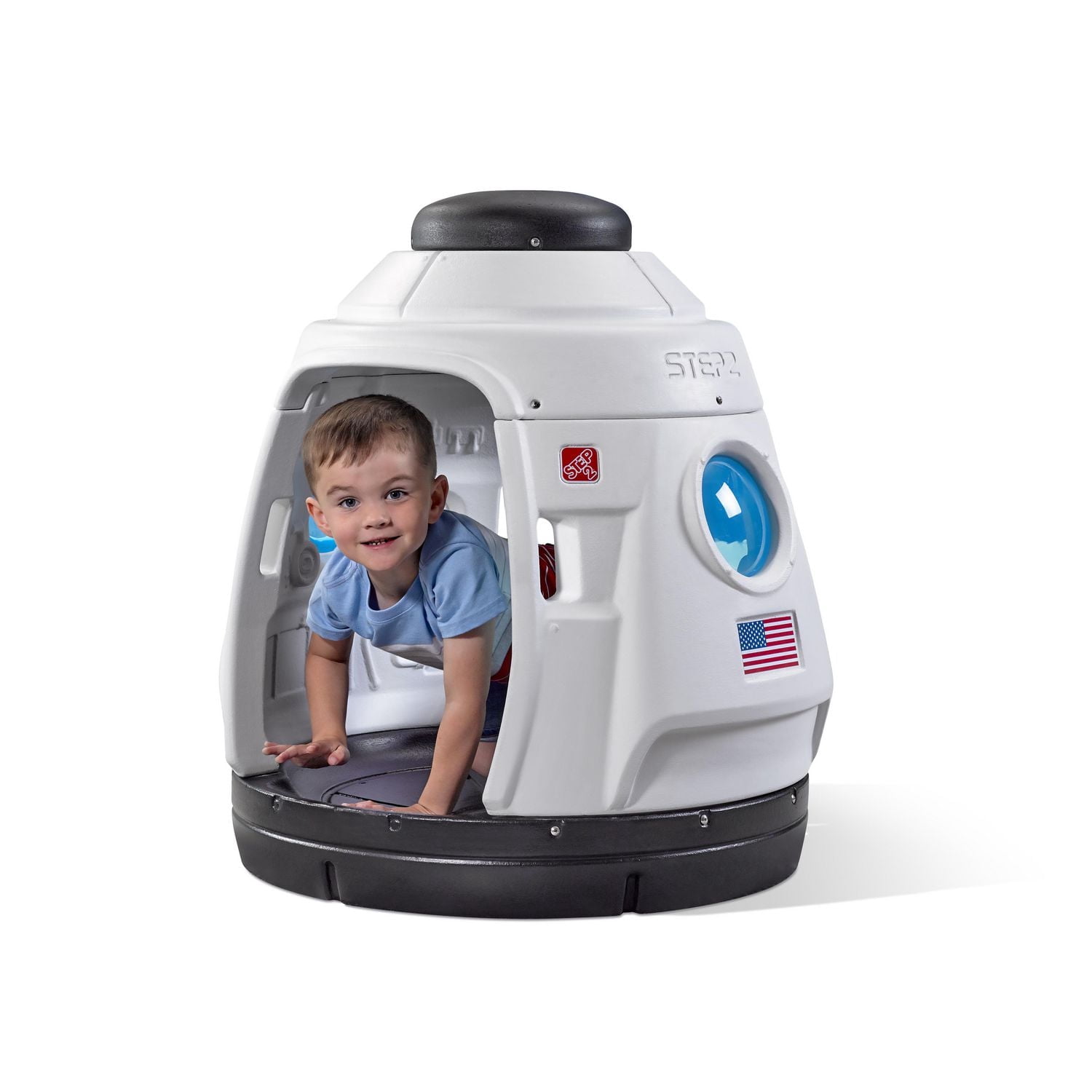 Step2 Space Capsule Swing for Kids, 2-in-1 Outdoor Kids Swing and Playhouse, Enclosed Capsule Swing Seat, Ages 3–7 Years