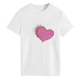 thumbnail image 4 of Pompotops T-Shirt Décontracté à Manches Courtes pour Femmes avec Imprimé Amour, 4 of 4