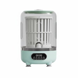 Kowaku Sous-vêtements Lave-chaussette sans fil Facile à transporter Portable Mini laveuse pour dorme, Petite blanchisserie, Vert