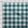 thumbnail image 2 of oneOone Polyester Lycra Dark Teal Green Fabric Gingham Check Craft Projects Decor Fabric Printed By The Yard 56 Inches Wide, 2 of 4