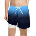 thumbnail image 1 of MIASHUI Pantalons Garçons Mode Décontractée Maillots de Bain Doublure de Compression Shorts Extensibles pour Jeu Actif et Natation, 1 of 3