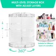 thumbnail image 2 of 360°Rotating Makeup Organizer, Adjustable Storage Large Capacity Makeup Display Case Clear Acrylic Organizer Container for Cosmetic Brushes Lipsticks, 2 of 6