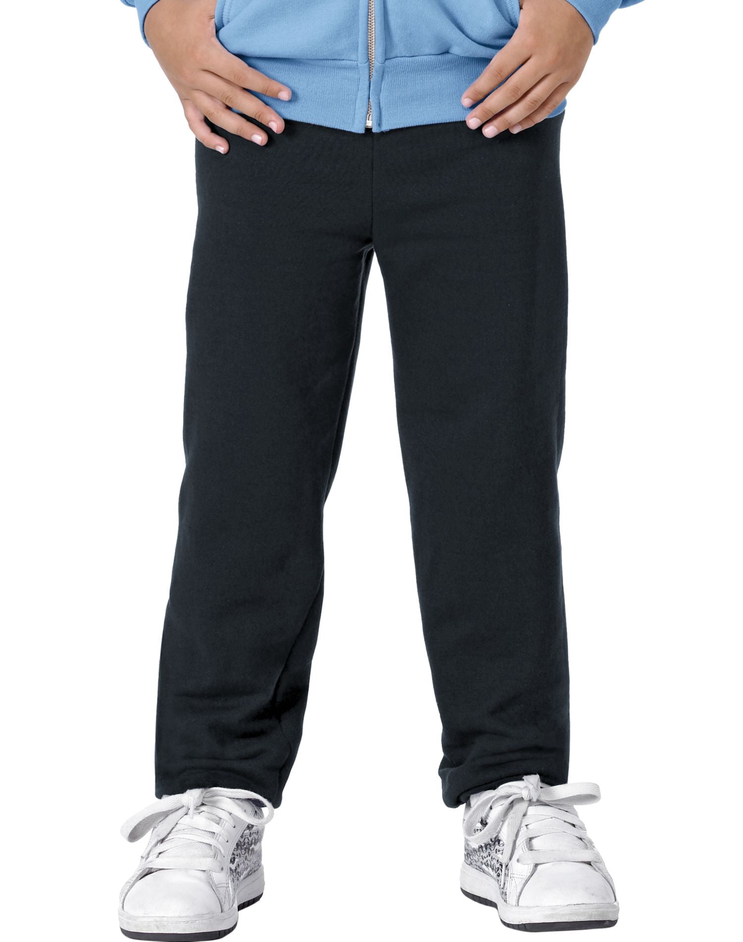 Hanes ComfortBlend EcoSmart Youth Sweatpants, XS, Black