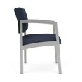 thumbnail image 4 of Lenox Steel Reception Waiting Guest Chair / Silver Steel / Blue / Blue, 4 of 5