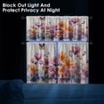 thumbnail image 4 of Floral Kitchen Curtains Watercolor Window Curtains Valance and Tier Set 36 Inch, Purple Orange Flowers Rod Pocket Short Tier Curtain, Modern Small Cafe Curtains for Kitchen Decor, 4 of 5