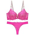 thumbnail image 1 of Kcodviy Soutiens-Gorge en Dentelle à Bonnets Fins pour Femmes, Ensemble de Soutiens-Gorge Colorblock, Soutiens-Gorge pour Femmes en Forme, Confortable, Grand Bande Rehausseur, Ensemble, 1 of 2