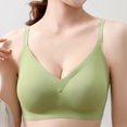 thumbnail image 3 of Front Closure Bras for Women Pullover Bra Feature V-Neck Soft Bra Style W-931 Green L, 3 of 3