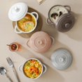 thumbnail image 4 of MALACASA Mini Cocotte Set - 12 OZ Small Casserole Dishes for Oven with Lids and Handles, Ramekins Oven Safe, Ceramic Mini Dutch O, 4 of 9