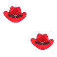 thumbnail image 4 of Decodeary Western Outback Cowboy Hat Channel Inner Cowboy Classic Hat Large Brim Provides red 2Set, 4 of 6
