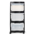 thumbnail image 4 of Life Story Classic 3 Shelf Storage Organizer Plastic Drawers, Black (3 Pack), 4 of 9