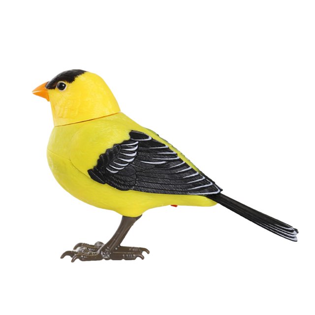 SIfdSeng Robot Bird Singing and Chirping Bird Toy Simulate the Chirping of Birds Battery Operated Realistic Singing Chirping Birds for Home Decoration Light and Voice Control (Without Battry)