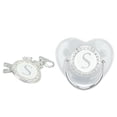 thumbnail image 2 of With Silicone Baby Pacifier Silver A-Z Letters Safe BPA Free One Piece Seamless Pacifier with Lid for Infant 6-18 Months, 2 of 7